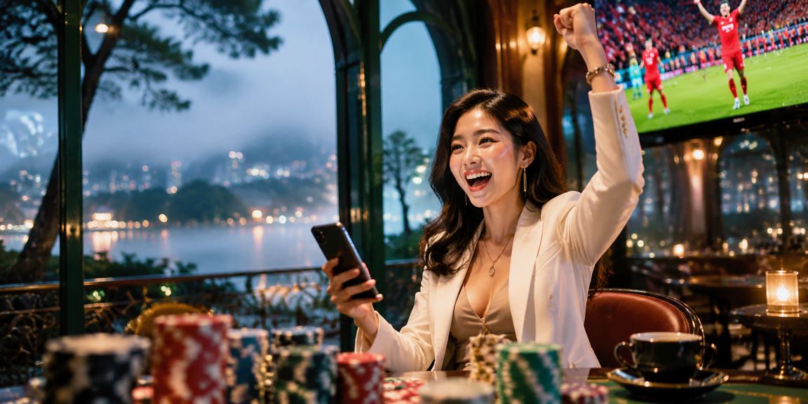 Người dùng Đà Lạt xem kèo cá cược bóng đá bên ly cà phê buổi tối