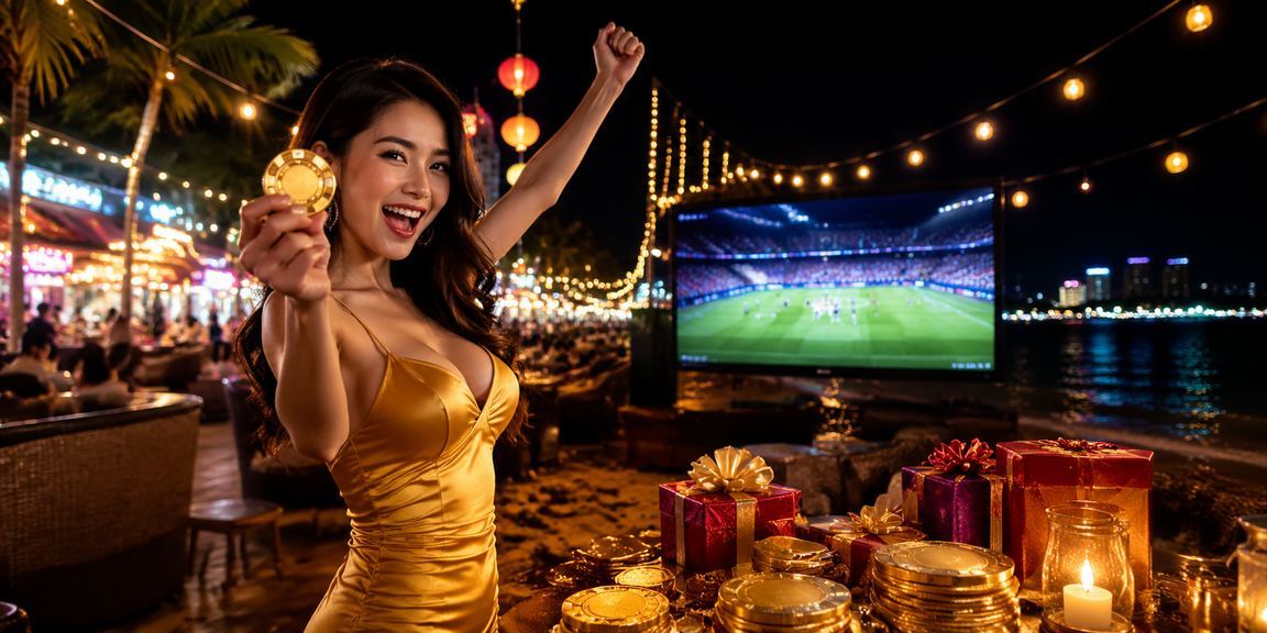 Không khí chợ đêm Nha Trang nhộn nhịp với ánh đèn và người dùng truy cập casino trực tuyến